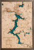 Large Coeur D' Alene 3D Wood Map
