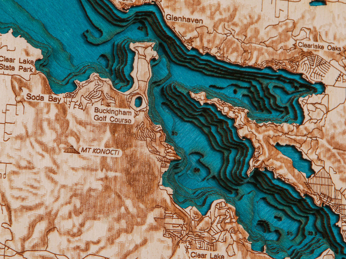 Oakland Wooden Map — WoodScape Maps - 3D Wood Maps