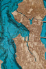 Seattle - WA 3D Wood Map