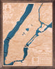 Manhattan, NY. 3D Wood Map