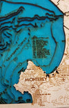 Mini Monterey Bay 3D Wood Map