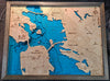 San Francisco Bay 3D Wood Map