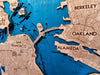 San Francisco Bay 3D Wood Map
