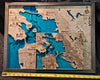 San Francisco Bay 3D Wood Map