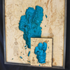 Large Lake Tahoe Hillshade 3D Wood Map