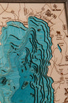 Lake Tahoe 3D Wood Map