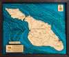 Santa Catalina Island 3D Wood Map