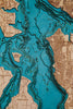 Seattle - WA 3D Wood Map