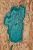 Lake Tahoe Hillshade 3D Wood Map