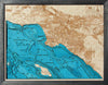 Los Angeles 3D Wood Map