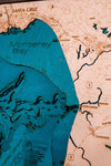 Monterey Bay 3D Wood Map