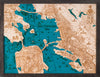 San Francisco Bay 3D Wood Map