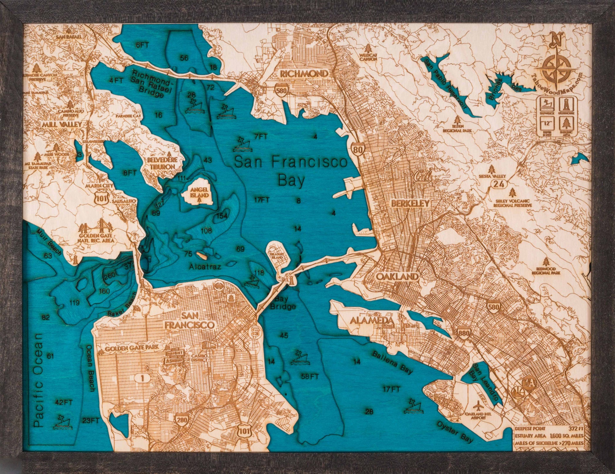 San Francisco Bay 3D Wood Map Tahoe Wood Maps Med SF Ad 1 2000x