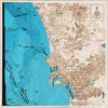Mini San Diego CA 3D Wood Map