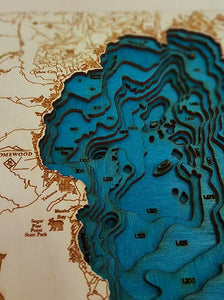 Mini Lake Tahoe 3D Wood Map – Tahoe Wood Maps