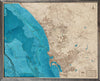 San Diego CA 3D Wood Map