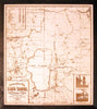 Vintage Lake Tahoe Wooden Etched Map – 1874